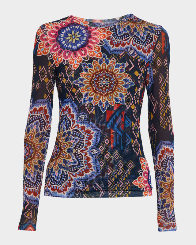 Natalie Long-Sleeve Mesh T